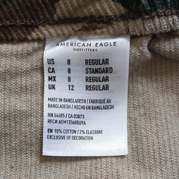American Eagle Camouflage Corduroy Skirt - Picture 2 of 7